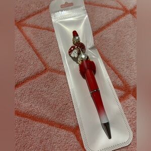 ✨New✨ Hand Beaded Mushroom Guy Pen 🍄